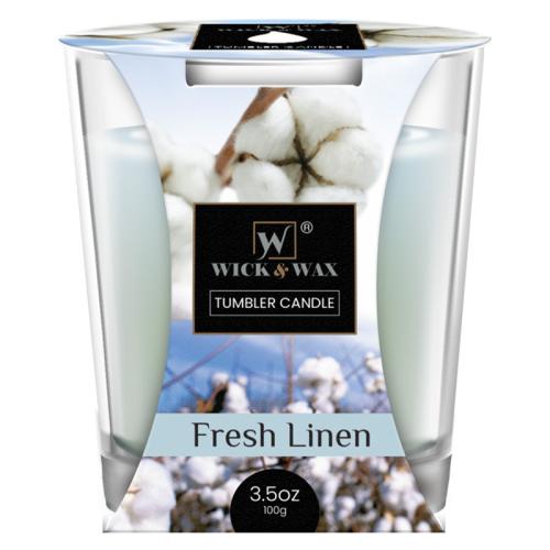 CANDLE TUMBLER FRESH LINEN