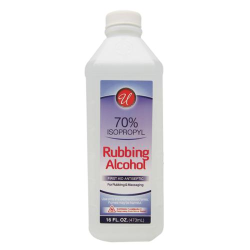 70% Rubbing Alcohol – 16 oz (White Bottle)