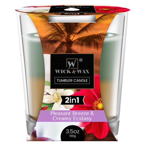 CANDLE PLEAS BREEZE & CREAMY ECSTASY 2IN1 TUMBLER 3.5oz