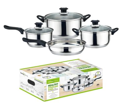 STAINLESS STEEL COOKWARE 7PC
