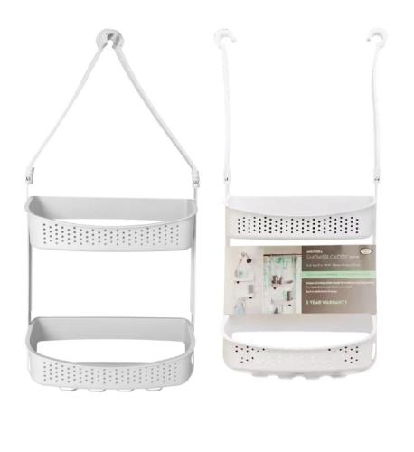 SHOWER CADDY PLASTIC WHITE