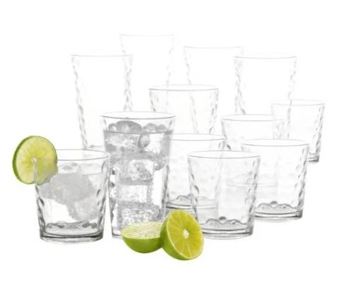 GLASSWARE GIBSON 16pc TUMB/DOF BUBBLE