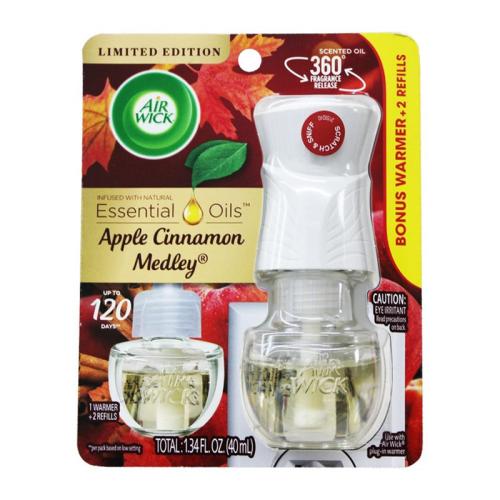 AIR FRESHNER AIRWICK 2+1 APPLE CINNAMON OIL & WARMER