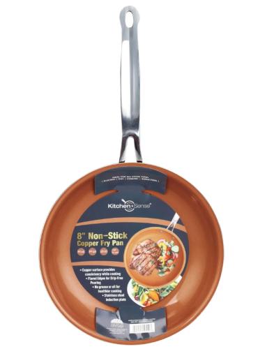 FRYING PAN 8" COPPER W/WIDE EDGE