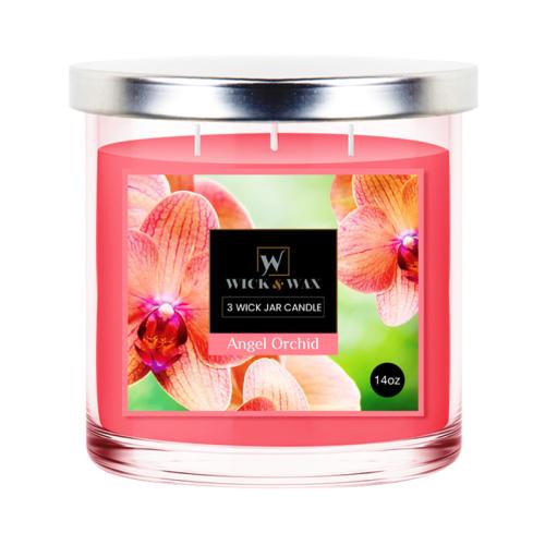 CANDLE ANGEL ORCHID 3-WICK JAR 14OZ