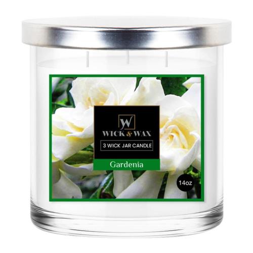 14 oz. 3 Wick Jar Candle, Gardenia