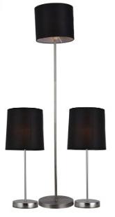 LAMP SET 2TABLE + 1FLOOR BLACK