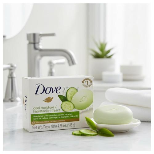 Dove Fresh Touch Cucumber Soap, 135 GM