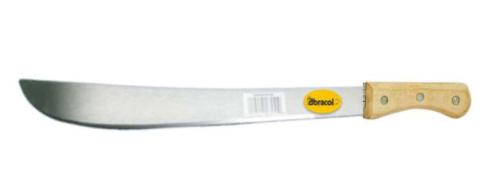 MACHETE 16" STRAIGHT BLADE W/WOOD HANDLE