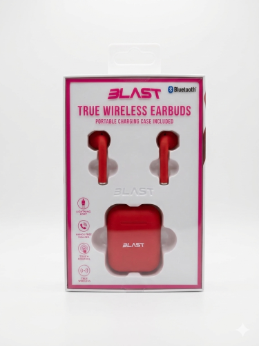 Blast True Wireless Earbuds, Red