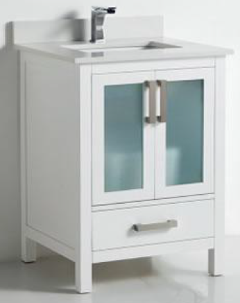 BATHROOM VANITY BERLIN 2DR 1DRW WHITE SOFT CLOSE