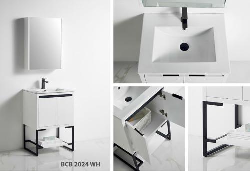 BATHROOM VANITY ZURICH 2DR WH 20"X24" W/ VANITY TOP