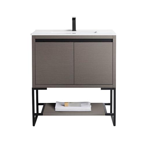 BATHROOM VANITY W/PORCELAIN TOP SET