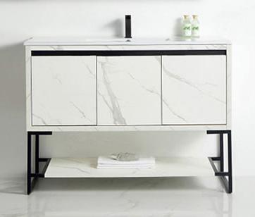BATHROOM VANITY ZURICH 3DR WH MARBLE SOFT CLOSE