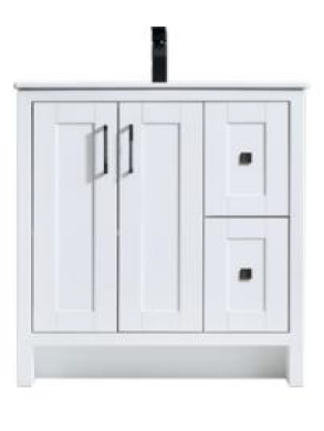 BATHROOM VANITY CARLOS 36"X18" VANITY W/CERAMIC TOP
