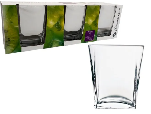 GLASS TUMBLER 6PCS VASO CARRE