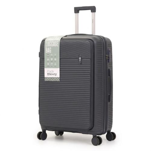 28'' Large Dark Grey Luggage With Front Opening
