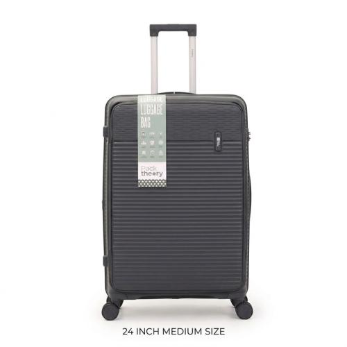 24'' Medium Dark Grey Luggage With Front Opening