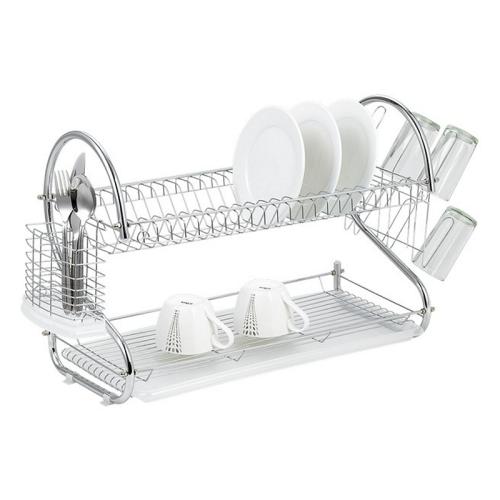 DISH RACK 22" CHROME 2 TIER