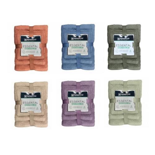 Eco Bath Towel Set, 6 Pack, Assorted