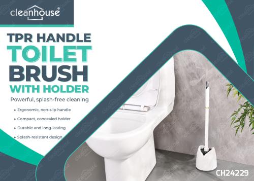 TOILET BRUSH W/HOLDER S/STEEL