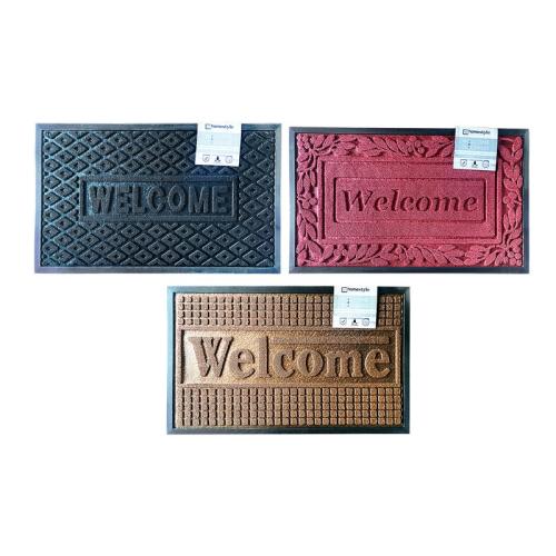 18" x 30" Embossed Rubber Mat – “Welcome”