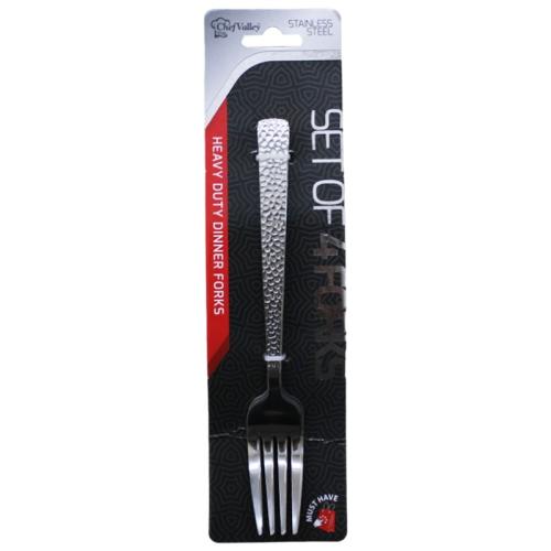 DINNER FORK HEAVY DUTY 4pc STAINLESS STEEL