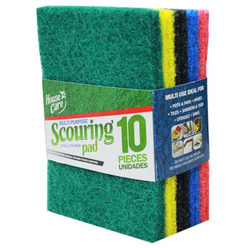 Multicolored Scouring Pads, 10 Pack