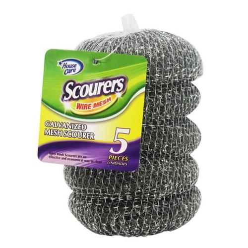5-Piece Galvanized Mesh Wire Scourer Set
