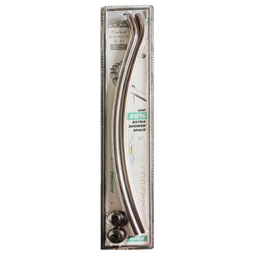 CURTAIN ROD 42"-72"CURVED BRONZ