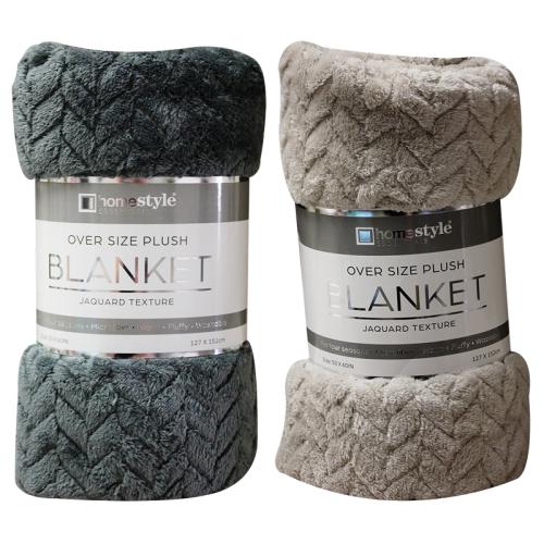 FLANNEL BLANKET JACQUARD 50"X60"