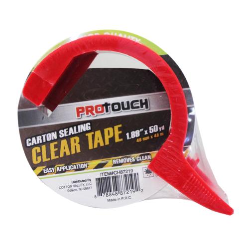 TAPE SUPER CLEAR W/DISPENSER 2"X50YD
