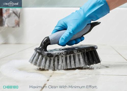 TPR Scrubber Brush, Soft Grip Handle
