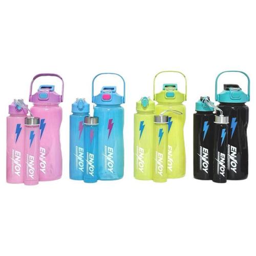 3 Piece Water Bottles, Assorted Colors