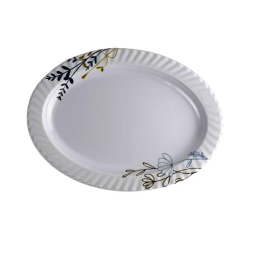 PLATE OVAL 14" MULTIFLORAL MELAMINE