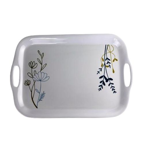 SERVING TRAY 18" MULTIFLORAL MELAMINE