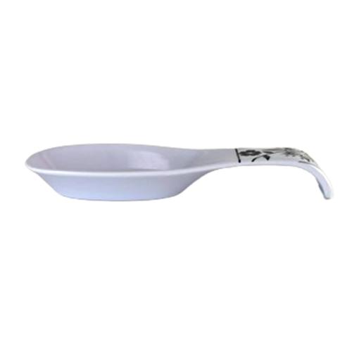 SPOON REST GREY FLORAL 10" MELAMINE
