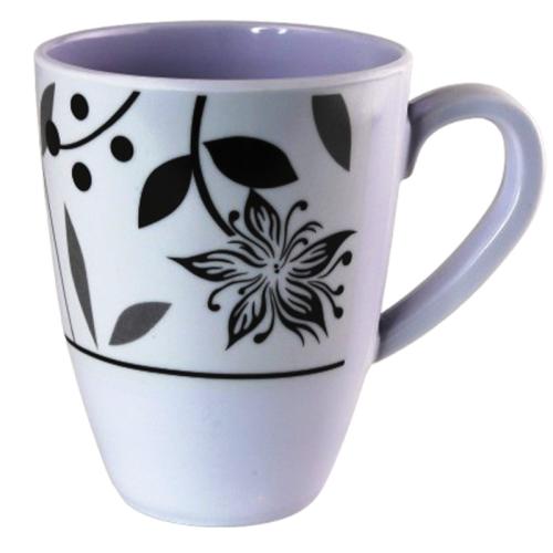 MUG 14OZ GREY FLORAL MELAMINE 450ML