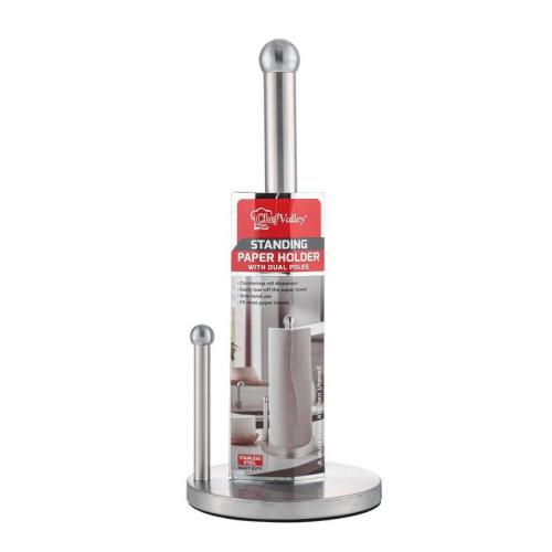 Standing Paper Holder With Dual Poles