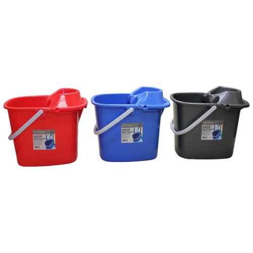 18 Quart Heavy Duty Mop Bucket With Plastic Handle & Wheel