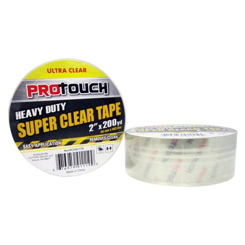TAPE SUPER CLEAR H/D 2X200 YD