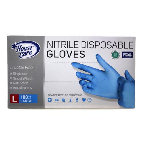 Disposable Nitrile Gloves – Large (100 Count)