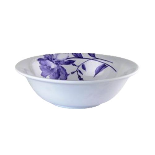 BOWL SOUP 8" BLUE FLORAL MELAMINE