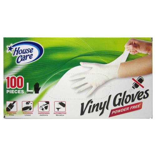 Disposable Vinyl Gloves – Large (100 Count)
