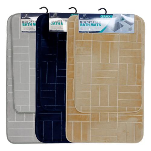 BATH MAT 2PK MEMORY FOAM