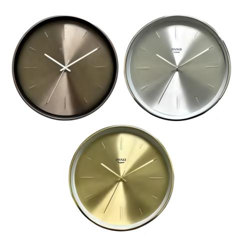 CLOCK 12" METALLIC W/RAISED DIGITS