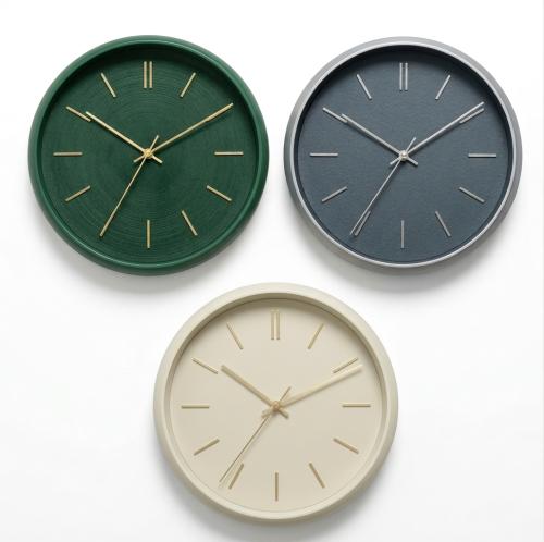 12'' Caved In Clock, Cream, Hunter, Assorted