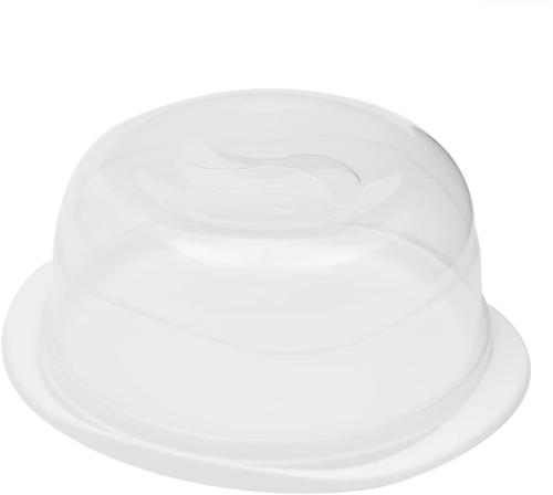 CAKE KEEPER ROUND W/LID WHITE