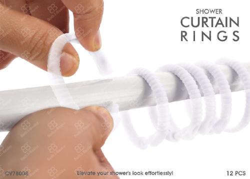 SHOWER RINGS ROUND SHAPE 12PCS