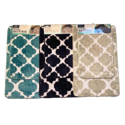 BATH MAT 2PK MICROFIBER